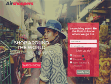 Tablet Screenshot of airshoppers.com